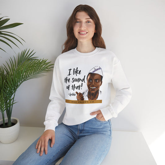 Goldie Wilson "I Like the Sound of That!" Crewneck Sweatshirt — Hill Valley, CA