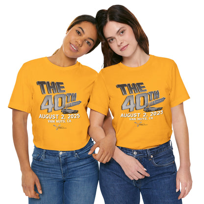 40th Anniversary Fan Bash Celebration Unisex Jersey Short Sleeve Tee